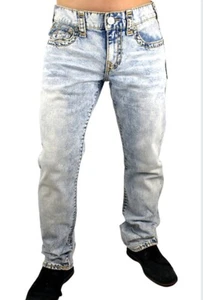 True Religion Ricky Relaxed Straight Super T Jeans - 107406 Size 38x34 - Picture 1 of 7