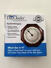 DayClocks Day of the Week Clock Octagon Mahogany Frame Wall Clock – NIB!