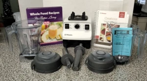 VITAMIX BLENDER CREATIONS II PACKAGE, CONTAINERS, TAMPERS, INSTRUCTIONS, RECIPES - Picture 1 of 24