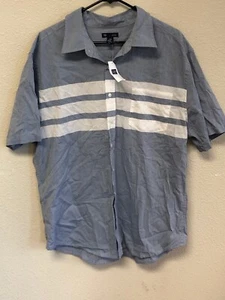 GAP Slim Fit Mens Shirt Button Down Short Sleeve Blue XXL - Picture 1 of 3