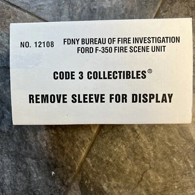 Code 3 FDNY Ambulance Bureau of Investigation Fire Scene Unit 12108 W SLEEVE - Image 1 of 4