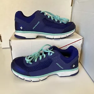 Specialized Cadette Womens Bike Shoes Ind/Lt. teal/Wht EU 38 US 7.25 - Picture 1 of 14