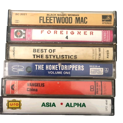 Fleetwood Mac Vangelis Asia Foreigner Cassette Tape Lot x6 Classic Rock Music  - Image 1 of 4