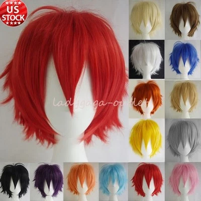 HOT SELL Fashion Cosplay Wig Short Straight Men Boy Cartoon Anime Party Hair Wig - Image 1 of 4