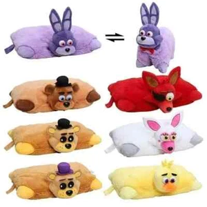 FNAF Cuscino Peluche Freddy Foxy Chica Bonnie 43cm x 30Cm Peluche Cuscino/Zaino - Foto 1 di 24