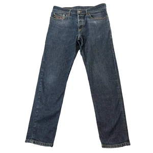 Jeans Diesel 30 30 * Calce Cónico Azul Lavado Oscuro Desteñido Elástico Cremallera D_Fining 009HF - Imagen 1 de 13