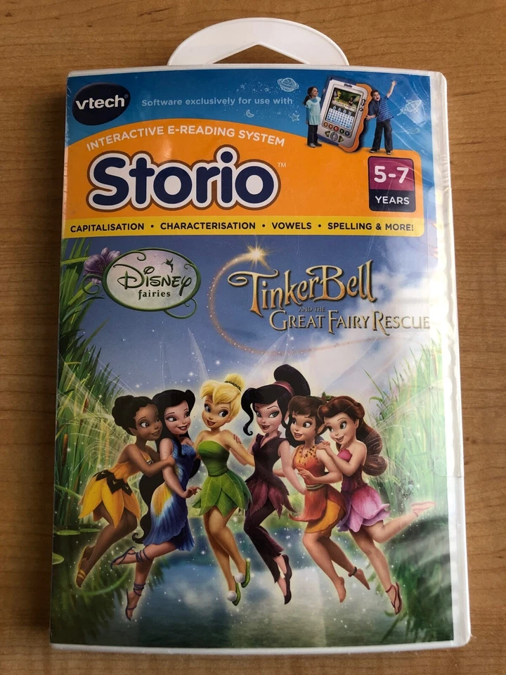 V-tech Storio Games Tinkerbell Great Fairy Rescue Princess New Sealed - Image 1 of 2