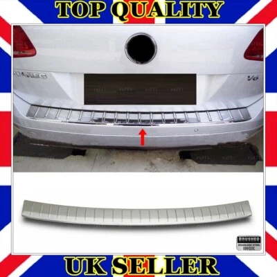 WIMBLEDON TRADE Chrome Rear Bumper Protector BRUSHED S.STEEL For VW TOUAREG 2010 to 2017
