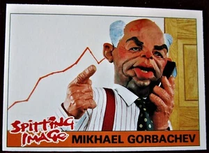 IMAGEN ESCUPIDORA - Tarjeta #59 - "MIKHAEL GORBACHEV - LA PELIRROJA" - TOPPS 1990 - Imagen 1 de 2