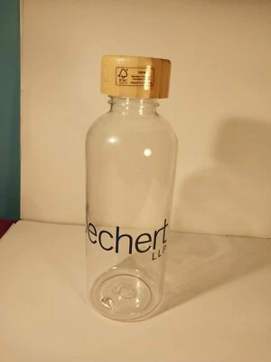 Garrafa de água de plástico transparente e bambu sem BPA - Imagem 1 de 4