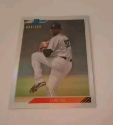 2020 Bowman Heritage Prospects Chrome Refractor SP Luis Gil XRC 61/199 Yankees - Image 1 of 2