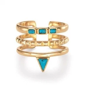 Stella & Dot TÜRKIS STACKED RING Brandneu in Original Box - Bild 1 von 10
