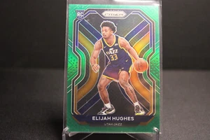 2020-21 Panini Prizm ELIJAH HUGHES RC GREEN REFRACTOR #271 Utah Jazz - Picture 1 of 1