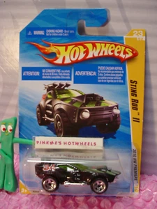 2010 i Hot Wheels Hot Wheels STING ROD II #23∞black/green; rockets∞Premiere - Picture 1 of 3