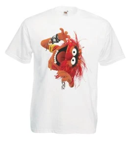 Mens Puppets Animal Drummer American Sitcom Unisex White T-Shirt - Picture 1 of 8