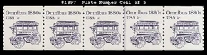 USA5 #1897 MNH PNC5 Pl #1 Omnibus 1880s - Picture 1 of 1