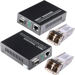 A Pair of 1.25G/S Bidi Gigabit Multi-Mode Fiber Ethernet Media Converter with 2P - Picture 1 of 12
