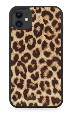 Leopard Print Rubber Phone Case | Effect Style Design Orange Skin Gift a868 - Image 1 of 2
