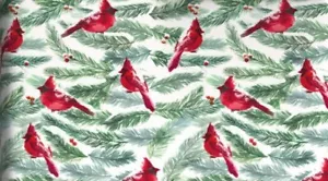 Hallmark Wrapping Paper Cardinals and Pine Branches 35 sq ft Roll Holiday Gift - Picture 1 of 6