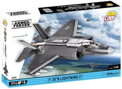 COBI RAF F-35B Lightning II Jet Plane Navy Color Building Block Model Set # 5830 - Image 1 of 4
