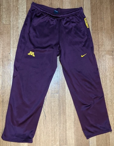 Nike University Of Minnesota Golden Gophers Jogging Pants Men's M Maroon Cover