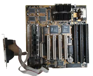 Socket 7 motherboard + AMD -K5-PR100 + 32Mb EDO RAM + factory COM ports - Picture 1 of 4