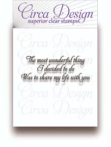 Clear Unmounted Anniversary Sentiment Verse Rubber Stamp AV VS 09 - Picture 1 of 2
