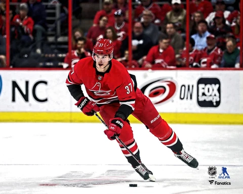 Andrei Svechnikov Carolina Hurricanes Unsigned Red Jersey Skating 8" x 10" Photo Cover