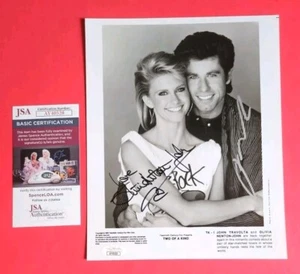 OLIVIA NEWTON JOHN AND JOHN TRAVOLTA BOTH SIGNED 8"X10" PHOTO JSA COA Grease - Picture 1 of 1