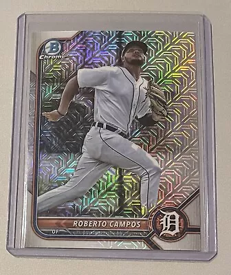 2022 Bowman Chrome Roberto Campos BCP-216 Mojo Refractor Detroit Tigers - Image 1 of 2