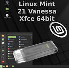 Linux Mint 21 Vanessa Mate En 64GB Usb-C Pegar Kingston Data Traveler 70