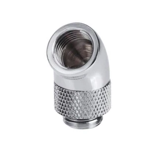 G1/4 Screw Thread 45 Degree Elbow Rotation Brass Connector Fitting(Silver) - Afbeelding 1 van 5