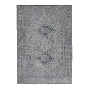 Alfombra bohemia anudada a mano 6'10""x10'1"" de colección farsiana Qashqairaz R54035 - Imagen 1 de 7