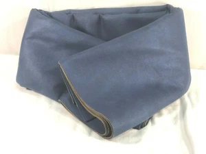 Medium blue non-woven/non-knit brown fleece-backed heavy fabric, 2.75yd X 56"W - Picture 1 of 10