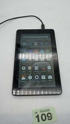 Amazon Fire 7 (5th Gen) Tablet SV98LN 16GB Wi-Fi 7" Black used tested working - Image 1 of 4