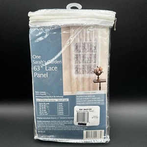 Sears - Whole Home - One Sarah’s Garden 56” X 36” Ivory Lace Panel NWT - Picture 1 of 7
