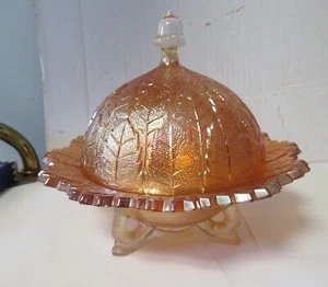VINTAGE KARNEVAL SELTEN FENTONBLATT ETAGE ZWEIG FUSS BEDECKT BUTTER IN RINGELBLUME - Bild 1 von 11