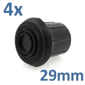 Ferri piedini in gomma 29 mm tappi per scale a gradini assi da stiro - 4 pezzi nero - Foto 1 di 2
