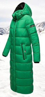 Traumhafter NAVAHOO Steppmantel Warm M (38) abnehmb. Kapuze tolles Smaragdgrün - Bild 1 von 4