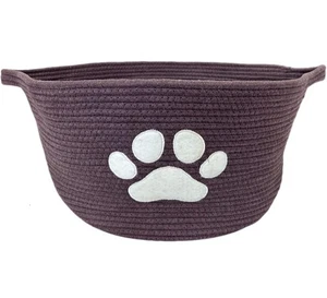 Dog Toy Woven Storage Basket Organizing, Cotton Rope Storage Bin Sturdy Handles - Picture 1 of 4