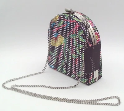 Zara Beaded Hardbody Floral Evening Crossbody/Clutch 6" x 5.5" x 2" NWT - Image 1 of 4