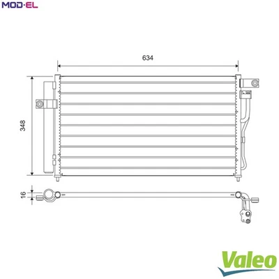 CONDENSER AIR CONDITIONING 812668 FOR HYUNDAI ACCENT/III/IV/GYRO EXCEL AVEGA - Image 1 of 4