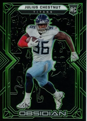 Julius Chestnut 2022 Panini Obsidian #200 Rookie Autos Electric Etch Green /50 - Image 1 of 2