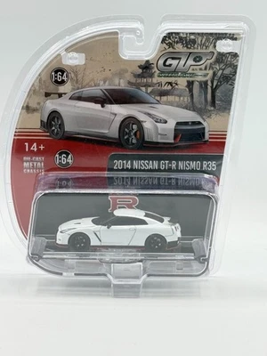 Nissan GT-R Nismo R35 2014 Greenlight 1/64 blanco GT Show modelo exclusivo de China Foto 1 de 2
