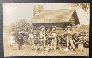 Jonston Radio Family publicity photo RPPC stock unknown location - Picture 1 of 2