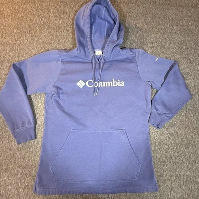 Moletom com capuz Columbia feminino roxo azul pulôver com capuz grande B26 - Imagem 1 de 4