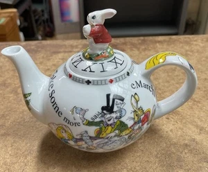Paul Cardew Teekanne Alice im Wunderland Porzellan Marschhase Verrückter Hutmacher Tea Party - Bild 1 von 8
