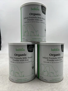 3 Can Bobbie Organic Infant F-14.1 oz Powder Expires 06/19/2026 - Picture 1 of 5
