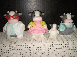 Calico Critters Friesian COW Family Set of 4 Sylvanian Families - Picture 1 of 2