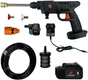 NEW Jet Hawk-As Seen On TV-Portable HIGH-PRESSURE WASHER with 6 in1 Spray Nozzle - Picture 1 of 9